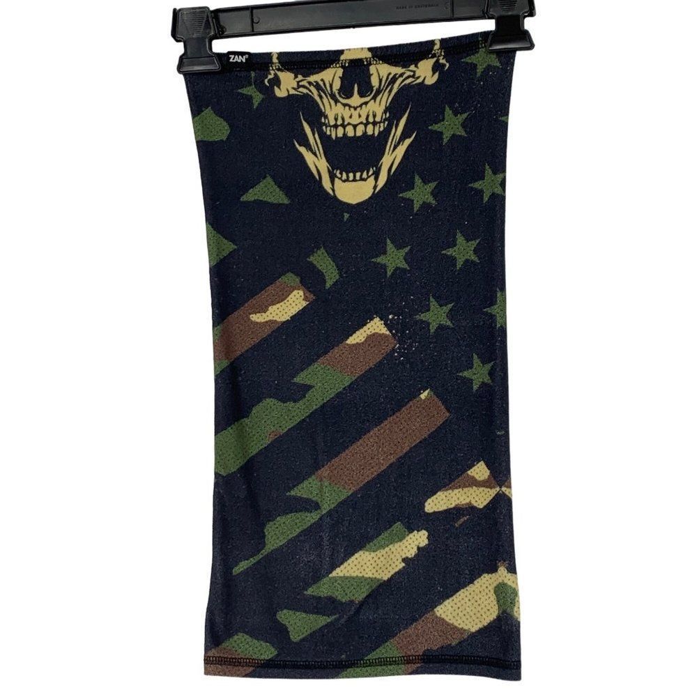 Zan Unisex Head Neck Mask Gear Fleece Stars Stripes Skull 3492 OS Tube 21"